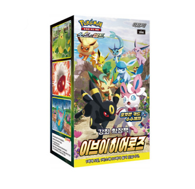 Pokemon Card Game Sword & Shield  Eevee Heroes Booster Box 30Pack / Korean • 45.99$