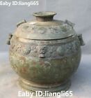 China Bronze Ware Dynasty Dragon Beast Lebensmittelbehälter Pot Jar Crock Tank