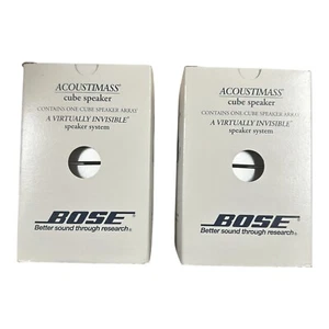 2 Bose Double Cube Swivel Speakers Array Silver DoubleShot Acoustimass Open Box - Picture 1 of 9