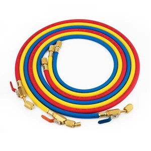 29986 Refrigeration Hoses with Ball Valves Replacement Hvac Hose Low Loss R41... - Picture 1 of 7