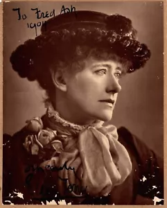 *ELLEN TERRY TOLLE VIKTORIANISCHE SCHAUSPIELERIN 1847-1928 HANDSIGNIERTES FOTO* - Bild 1 von 2