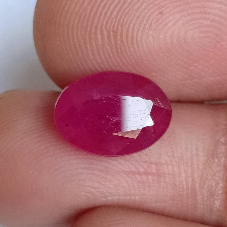 2.80 Ct Natural Ruby Oval Cut Loose Gemstone Jewelry - Image 1 of 4