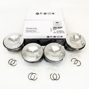 4x VW Upgraded 23mm Piston & Rings Set for Audi A5 A4 VW Jetta 2.0T 06H107065DM