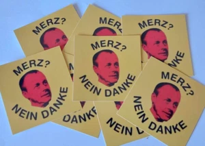 50x Merz? Nein Danke! Aufkleber FCK CDU FCK MRZ Frieden Antifa Sondervermögen - Picture 1 of 1