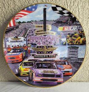 Brickyard 400 Inaugural Race  Motor Sports Plate Series - Gold Rim w/COA