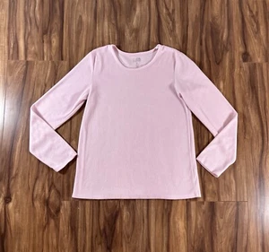 Croft & Barrow Womens XS Pink Long Sleeve Soft Fleece Sleepwear Top - Picture 1 of 13