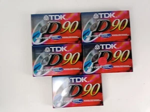 pack of 5 NEW TDK D90 Cassette Tapes High Output IECI Type I - Picture 1 of 7
