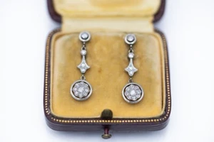 Długie kolczyki wiszące z diamentami. - Zdjęcie 1 z 7