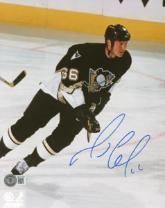 MARIO LEMIEUX SIGNED 8x10 PHOTO PITTSBURGH PENGUINS STANLEY CUP HERO BECKETT BAS - Picture 1 of 2
