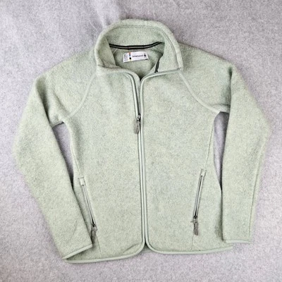 Smartwool Hudson Trail Fleece Jacket Womens XS Full Zip Light Jade Wool Blend - Image 1 of 4
