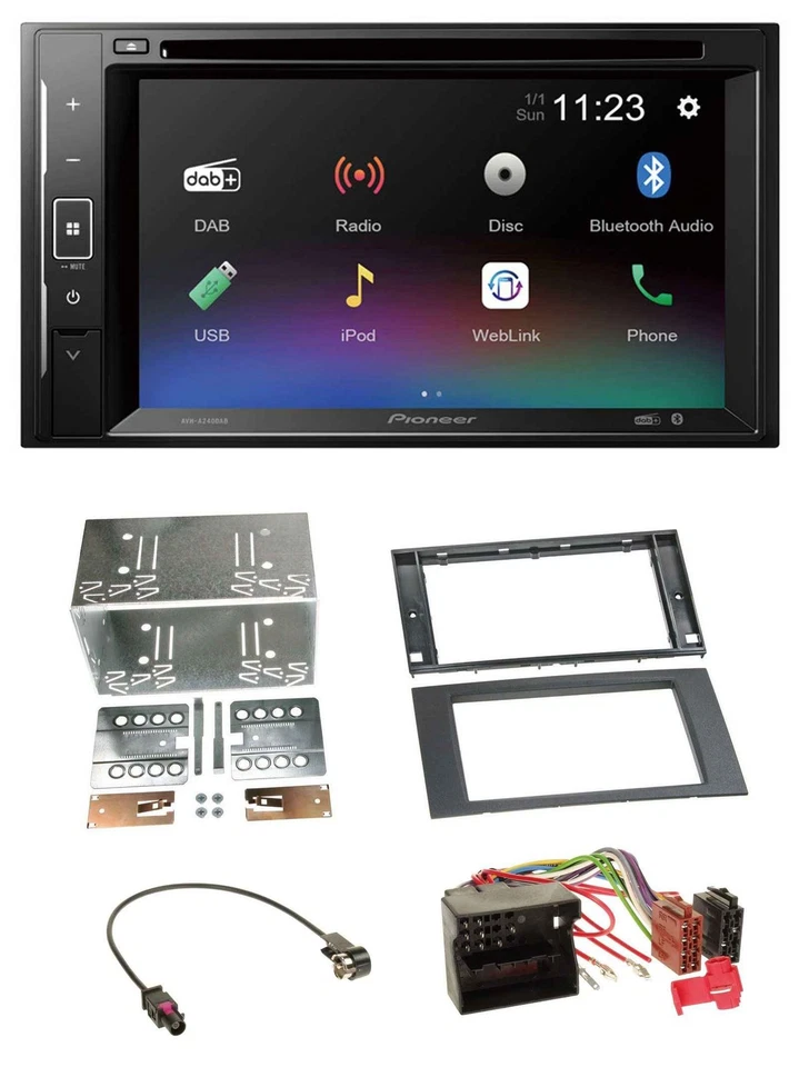 Pioneer Bluetooth MP3 USB 2DIN DAB DVD Autoradio für Ford Fusion Transit Kuga 05 - Bild 1 von 4
