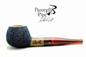 Nuevo tubo de brezo PARONELLI prince 9 mm rústico azul noche hecho a mano - Imagen 1 de 6