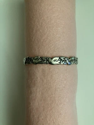 Brazalete Brazalete James Avery Usado, Paloma/Pájaro en Vuelo Eternidad Retirado Foto 1 de 4