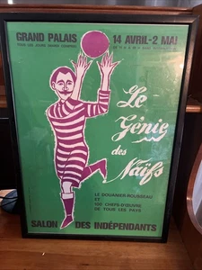 Vintage französisches Ausstellungsplakat, Le Génie des Naifs, Salon des Indépendant 1982 - Bild 1 von 5
