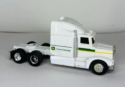 ERTL White John Deere Tractor Semi Truck 10 Wheel Diescast & Plastic 5" Length  - Image 1 of 4