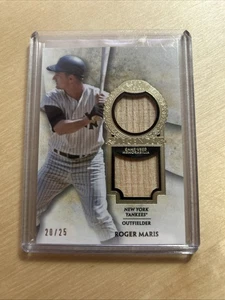 2017 Topps Tier One Roger Maris Legends Dual Relic /25 Yankees - Bild 1 von 2