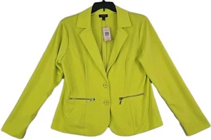 Blazer chaqueta tejida tórrida ~mujer talla 1 (1X)~ línea verde ropa de oficina sin forro nueva con etiquetas. - Imagen 1 de 19