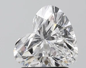 1.55 ct, D-VVS2 Heart Cut Diamond, IGI Certified Diamond, CVD Lab Grown Diamond - Picture 1 of 3