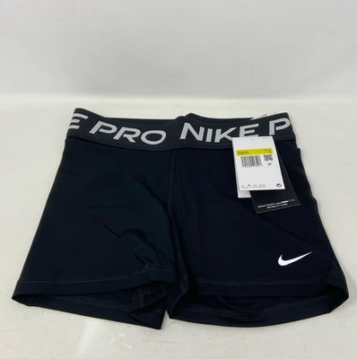 Pantalones Cortos de Entrenamiento Nike Pro 365 Para Mujer 3" Negro/Blanco Talla Pequeña (CZ9857-010) Foto 1 de 4