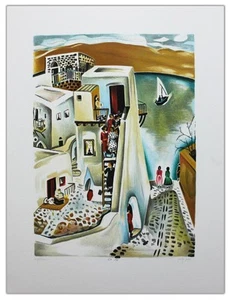 Nachum Gutman- Original Lithograph "Upstairs" - Picture 1 of 2