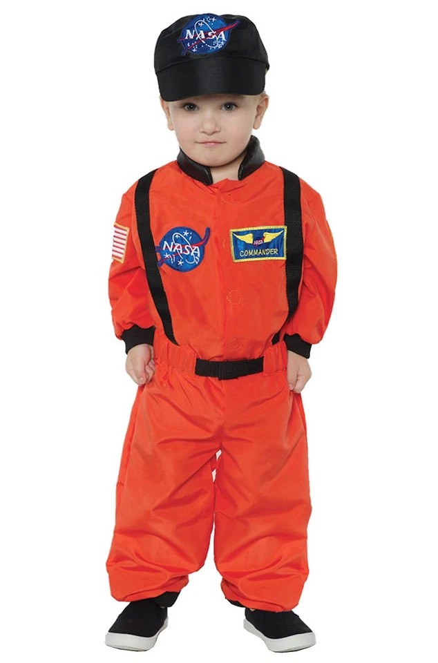 Disfraz de astronauta niño pequeño (naranja) Foto 1 de 1