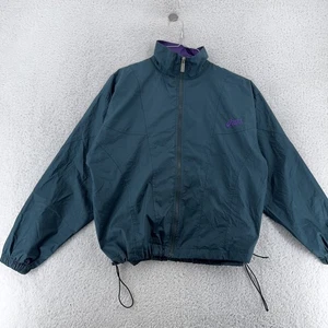 Vintage 90s Asics Windbreaker Track Jacket Mens M Full Zip Drawstring - Picture 1 of 6