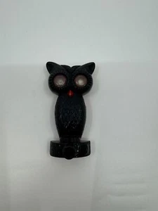 Vintage Owl Call Whistle Toy Plastic Resin Black Whistle - Picture 1 of 7