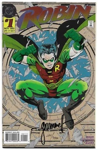 Robin #1 DC COMIC BOOK Azrael Batman - Tom Grummett artist AUTOGRAPH SIGNED COA - Picture 1 of 3