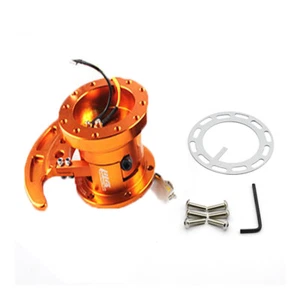 Works Bell Rapfix Flip Up ilt Racing Steering Wheel Quick Release Hub Kit Orange - Picture 1 of 4