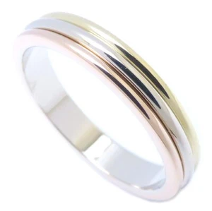 CARTIER Trinity Band K18Tri-color Gold ring Size 58 /293687 - Picture 1 of 6