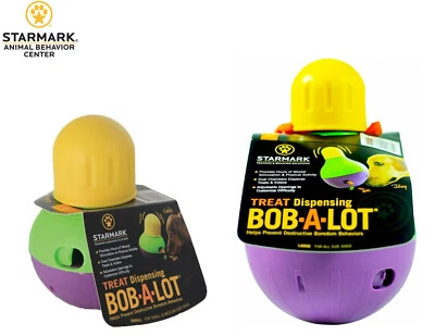 STARMARK BOB-A-LOT TREAT DISPENSER DOG PUPPY INTERACTIVE TOY GAME 2 SIZES - Image 1 of 4