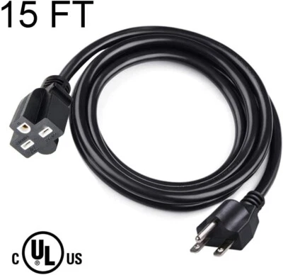 15FT Power Cord for Antminer UL Listed 3 Prong 14 Gauge SJTW 15 Amp 240 Volt - Image 1 of 3