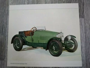 Mercedes 10/40/65 Sportwagen 1922 12" x 10" Colour Photo ~ Brochure related - Picture 1 of 2