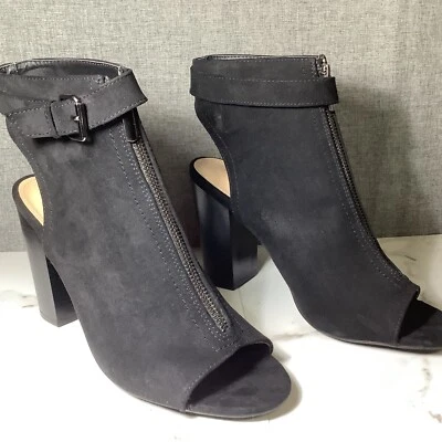 Sandalia de tacón de gamuza sintética JUSTFAB Preslay - negra - talla 11 Foto 1 de 4