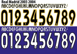 Juego de nombre y número para casa del Real Madrid La Liga y la UEFA Champions League 2003/2004 - Imagen 1 de 2