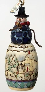 Jim Shore 2011 handbemalt Old Time Schneemann Pfeife Smoking Pipe Weihnachtsschmuck - Bild 1 von 5