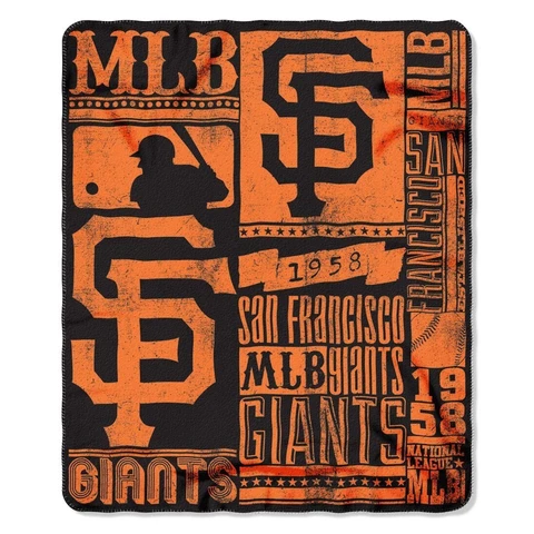San Francisco Giants License Fleece Throw Blanket 50" x 60" Baseball League Cover