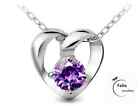 Linked Heart Pendant 925 Sterling Silver Chain Necklace Jewellery Womens Gifts 