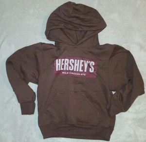 Girl's Brown hooded long sleeve hoodie sweatshirt Hershey's chocolate size 5/6 - Picture 1 of 5