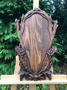 K140P Trophäenschild Damhirsch geschnitzt Hirsch Rothirsch Aufsatz-Höhe - Bild 1 von 3