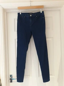 WAREHOUSE Skinny Jeans Blue Denim Medium Wash Stretch Slim Leg UK Size 12 - Picture 1 of 7