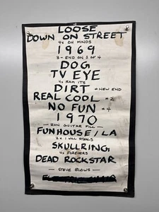 Iggy And The Stooges Setlist Hand Written Iggy Pop Original 2003 - Picture 1 of 12