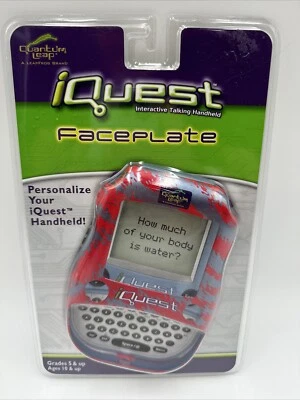 Faceplate for iQuest (from Quantum Leap) Handheld Device- Red on Gray  - Image 1 of 2