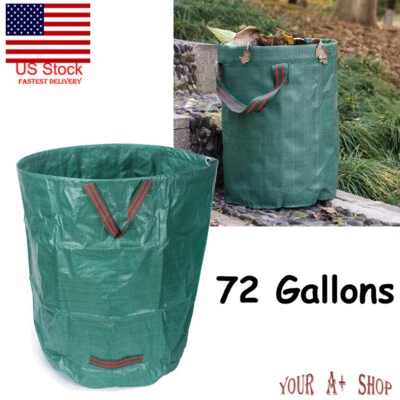 1/2 Pack Professional Reusable Garden Waste Bags 72-Gallon Leaf Lawn Trash Bags - Image 1 of 4