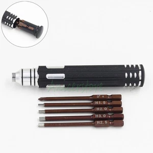 Phillips Hexagon Screwdriver 5 Bits Set For RC Model Repair H1.5 H2.0 H2.5 H3.0 - Picture 1 of 8