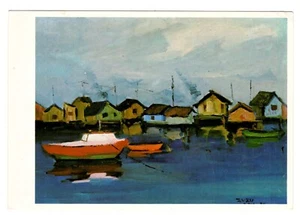 Ruffino Vieira Brasil Antigua Postal Ilustrada Boca Pie Pintura Artista Israel - Imagen 1 de 2