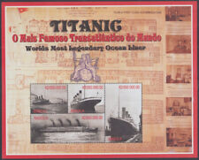 ANGOLA Sc# 1037a-d CPL MNH S/S of 4 DIFF COMMEMORATING the TITANIC