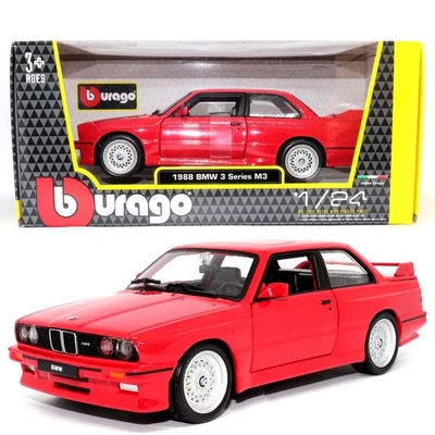Bburago BMW Serie 3 M3 1988 Rojo Escala 1/24 Die-cast Metal Modelo Coche de Juguete Foto 1 de 4