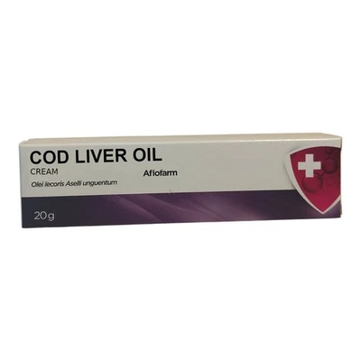 AFLOFARM Cod Liver Oil Skin Healing Cream 20g Natural Relief For Dry Skin