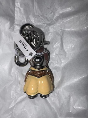 DISNEY X COACH CO267 DISNEY PRINCESA BELLE OSO BOLSO ENCANTO LLAVERO NUEVO CON ETIQUETAS $98 Foto 1 de 3